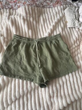 Aeropostale Olive Green Drawstring Athletic Shorts